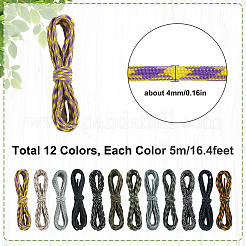 60м 12 цвета 7 внутренних сердечника веревки из полиэстера и спандекса RCP-SP0001-02A