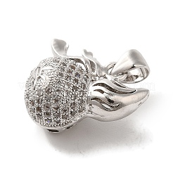 Латунные микро проложить кубического циркония подвески&nbsp;KK-C072-32P