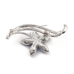 Брошь из сплава со стразами JEWB-O009-15