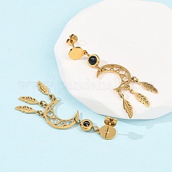 Серьги-гвоздики из нержавеющей стали 304&nbsp;EJEW-F393-08G