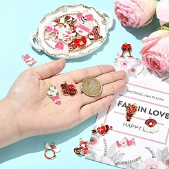 36 pendentif en alliage émaillé pour la Saint-Valentin&nbsp;ENAM-YW0008-91A
