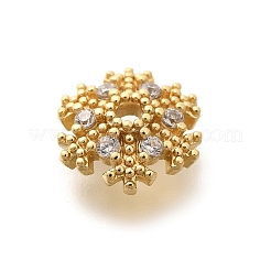 Покрытие стойки латунь микро паве прозрачные колпачки из кубического циркония KK-H508-22B-G