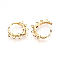 Латунная серьга-кольцо KK-N261-66G