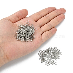 鉄オープン丸カン  ラウンド  プラチナ  21ゲージ  5x0.7mm  内径：3.6mm  約1000個/50g&nbsp;IFIN-YW0001-41P