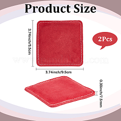 2 serviette de golf carrée en cuir&nbsp;DIY-CL0001-40B
