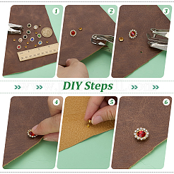 162 шт. 9-х цветных латунных заклепок со стразами&nbsp;FIND-FG0005-28