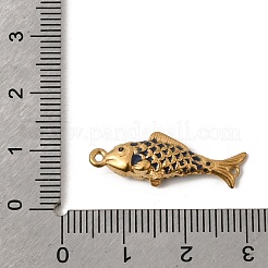 Эмалированные подвески-фигурки в виде рыбок из нержавеющей стали 304&nbsp;STAS-B128-54G-01