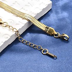 Ионное покрытие (ip) 304 нержавеющая сталь цепочка елочка ожерелье для мужчин и женщин NJEW-E076-03E-G