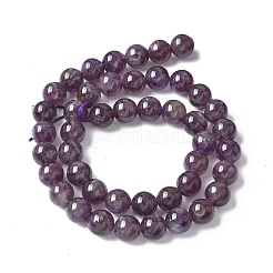 Natürlichen Amethyst Perlen Stränge&nbsp;G-M445-8MM-01D