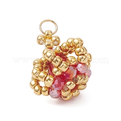 Подвески-короны из стеклянных бусинок&nbsp;PALLOY-MZ01042-03