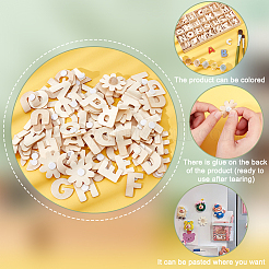 Незаконченный деревянный алфавит и цветочные пазлы DIY-WH0366-07