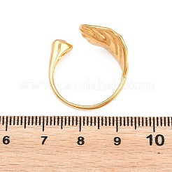 Anelli aperti a bracciale in acciaio inossidabile 304 con pavé di zirconi cubici singoli.&nbsp;RJEW-E298-02G