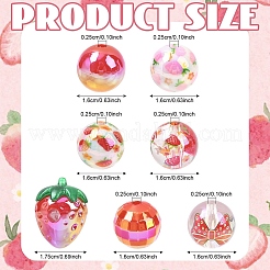 15шт 7 стиля прозрачные акриловые бусины&nbsp;TACR-YW0003-31