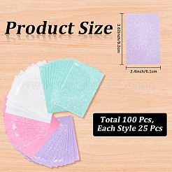 100 Stück 4 Farben Herz PVC-Beutel Film Foto Schutzfolien&nbsp;AJEW-CP0010-59