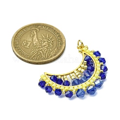 Подвески в виде луны из стеклянных бусин PALLOY-MZ00512-01