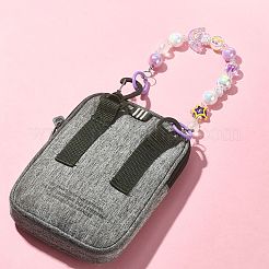 Мобильные ремешки с радужными акриловыми бусинами HJEW-JM01055