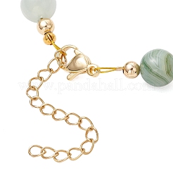 Браслеты из натуральных полосатых бусин агата&nbsp;BJEW-JB11916-03