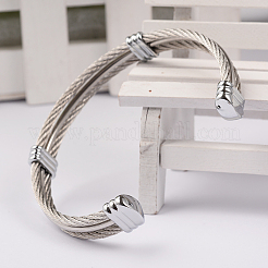 Устойчивые к потускнению модные мужские браслеты с застежкой-молнией&nbsp;BJEW-L111-02