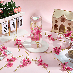 30шт тканевая искусственная ветка цветущей сливы&nbsp;AJEW-SC0031-60B