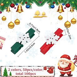 100 шт. 2-х цветные окрашенные деревянные прищепки-зажимы DIY-CP0008-76