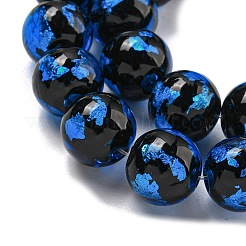 Бусины ручной работы из серебряной / золотой фольги в технике лэмпворк LAMP-L079-07E