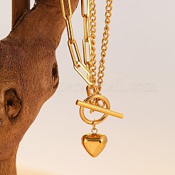 Многослойные браслеты из нержавеющей стали 304 с панцирными цепочками и скрепками&nbsp;FS-WG8A90B-01