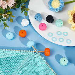 Силиконовые протекторы для спиц с изображением черепа и тыквы на Хэллоуин FIND-BC0005-36