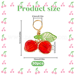 30 шт. подвески из вишневого стекла&nbsp;PALLOY-HY00111