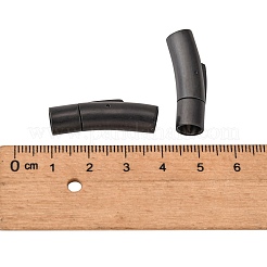 304ステンレススチール製バヨネット留め具  チューブ  艶消し  ガンメタ色  30.5x8x9mm  穴：6mm&nbsp;X-STAS-F131-30B