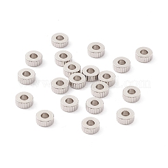 Рифленые бусины из нержавеющей стали 201 STAS-A057-02A-P