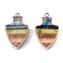 Кулоны из натуральной императорской яшмы цвета радуги&nbsp;G-S359-327