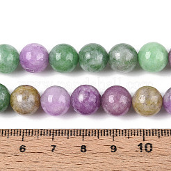 Нити окрашенных натуральных кварцевых бусин G-T139-10mm-94