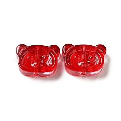 Спрей окрашены прозрачные стеклянные бусины GLAA-F119-04