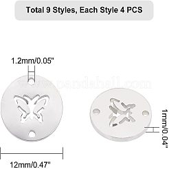 36 шт. 9 соединителя из нержавеющей стали 304&nbsp;STAS-UN0027-50