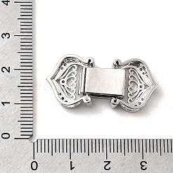 Застежки для часов из латуни с микропаве из прозрачного кубического циркония KK-A266-20P