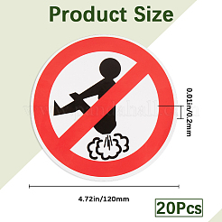 ПВХ наклейки с надписью «Нет пердежу»&nbsp;AJEW-WH20006-101A