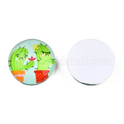 Cabochons di vetro&nbsp;GGLA-WH0001-27A