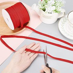 綿ツイルテープリボン  ヘリンボーンリボン  裁縫用  レッド  3/8インチ（10mm）x0.84mm  約80ヤード/ロール（73.15メートル/ロール）&nbsp;OCOR-WH0058-35H