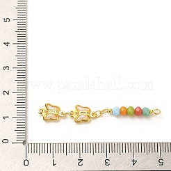 Ciondoli per connettori con maglie in ottone placcatura a cremagliera&nbsp;KK-M266-17G