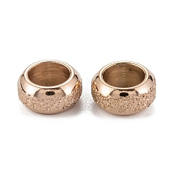 Placcatura ionica (ip) perline europee in acciaio inossidabile 201 satinato&nbsp;LS-STAS-B020-13RG