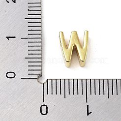 304ステンレスペンダント  24KGP本金メッキ  文字W  8x7x4mm  穴：1.6mm&nbsp;STAS-S137-01G-W