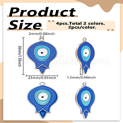 4шт 2 цвета сплава эмалевые подвески&nbsp;ENAM-LP0002-12