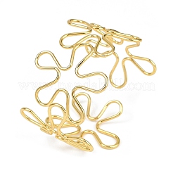 Полые латунные манжеты браслеты для женщин BJEW-C112-04G