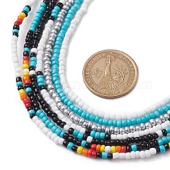 Ожерелья из стеклянных бусин для женщин NJEW-JN04671