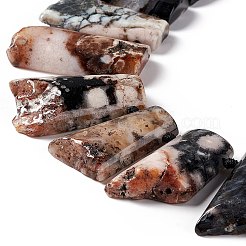 Нити бусин из натурального черного вишневого агата G-F719-07