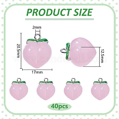 40шт прозрачные акриловые подвески MACR-WR0001-05A
