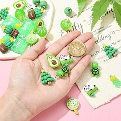 30шт 10 стиля непрозрачные подвески из смолы RESI-CJ0003-48