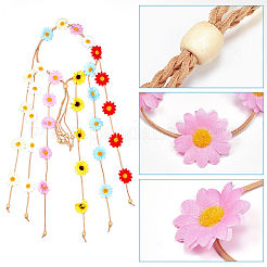 Ткань подсолнух хиппи повязка на голову цветочная корона&nbsp;OHAR-WH0011-12B