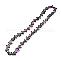 Прозрачные гальванические стеклянные бусины&nbsp;EGLA-C002-HP01