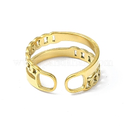 Открытое манжетное кольцо из нержавеющей стали 304 с ионным покрытием (IP) RJEW-L109-024G